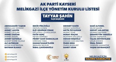 AK Parti Melikgazi'de yönetim belirlendi