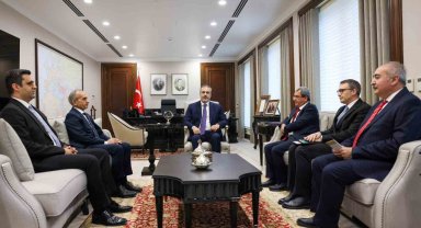 Bakan Fidan Irak Türkmen Cephesi Başkanı Turan'ı ağırladı
