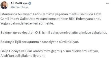 Bakan Yerlikaya: " Ö.S. isimli şahıs emniyet güçlerimizce yakalandı"