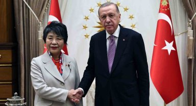 Cumhurbaşkanı Erdoğan, Japonya Dışişleri Bakanı Yoko'yu kabul etti