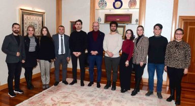 ES-AB'dan Rektör Erdal'a ziyarette bilgi paylaşımı yapıldı