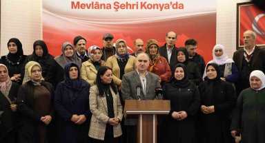 Evlat nöbetine katılan aileler Konya'da