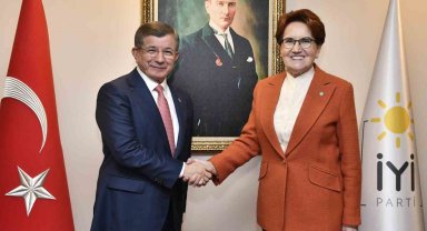Gelecek Partisi Genel Başkanı Davutoğlu'ndan İYİ Parti lideri Akşener'e ziyaret