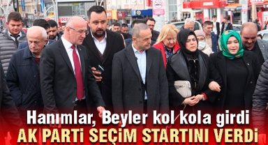 Hanımlar, Beyler kol kola girdi Ak Parti seçim startını verdi