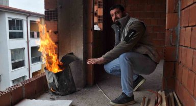 İnşaat işçilerinin soğuk kış günlerinde zorlu mücadelesi