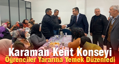 Karaman Kent Konseyi Öğrenciler Yararına Yemek Düzenledi