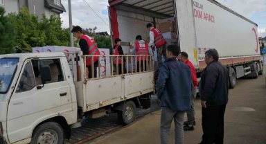 Kızılay soğuk kış günleri için Gazipaşa'ya yardım eli uzattı