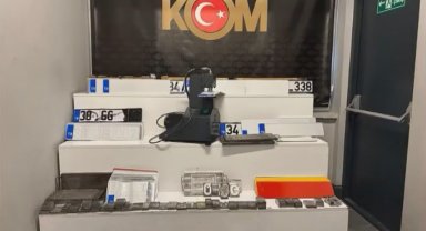 KOM ekiplerinden 'sahte plaka imalathanesine' operasyon: 1 gözaltı