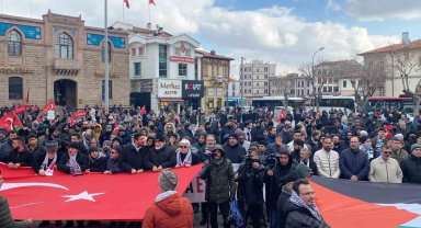 Konya'da şehitler anıldı, Gazze için acil ateşkes çağrısı yapıldı
