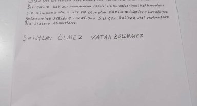 Koruma altındaki çocuklardan vatan korumasındaki Mehmetçiğe mektup