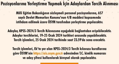 KPSS 20243 tercih kılavuzu yayımlandı