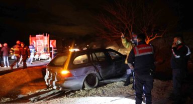 Nevşehir'de otomobil şarampole uçtu: 3 yaralı