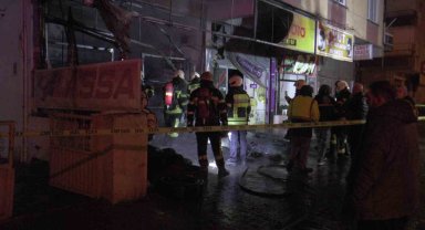 Oto lastik dükkanında yangın