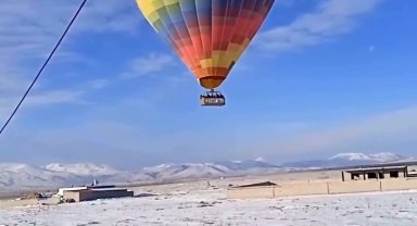 Soğanlı'dan havalanan sıcak hava balonları Niğde'ye indi