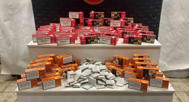 Tütüncüde satılan sarılmış sigaralara ve makaronlara el konuldu