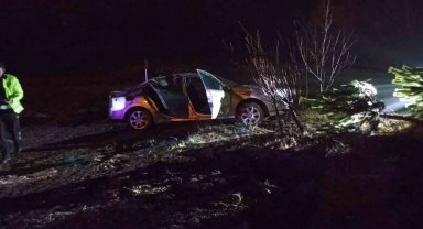 Yağmurda kayganlaşan yol kazaya neden oldu: 3 yaralı