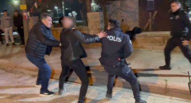 Yeni yılın ilk saatlerinde Aksaray'daki hareketli dakikalar kamerada
