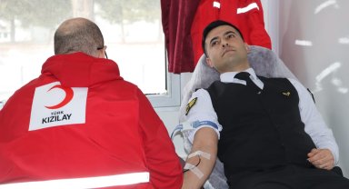 Yozgat'ta jandarma personeli kan bağışında bulundu