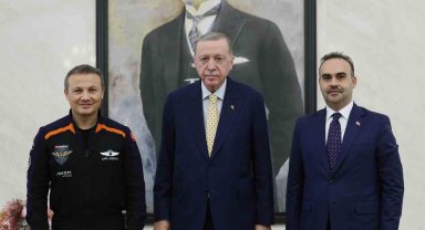 Cumhurbaşkanı Erdoğan, Türkiye'nin ilk astronotu Gezeravcı'yı kabul etti