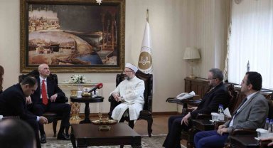 Diyanet İşleri Başkanı Erbaş, Gürcistan Devlet Din İşleri Ajansı Başkanı Vashakmadze'yi kabul etti