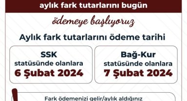 Emekli aylık farkları ödenmeye başlandı