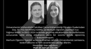 Eskişehir Teknik Üniversitesi Rektörü Prof. Dr. Adnan Özcan'dan taziye mesajı