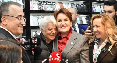 İYİ Parti lideri Akşener, Yenimahalle'de esnafı ziyaret etti