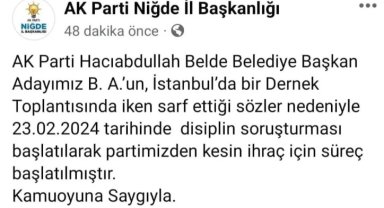Jandarma komutanına küfür eden AK Partili aday için ihraç süreci başladı