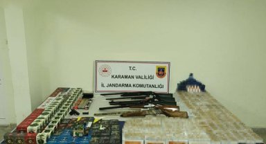 Jandarmadan kaçak tütün ve silah operasyonu