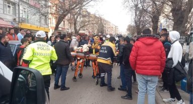 Kırıkkale'de feci kaza: Sürücü ve yaya ağır yaralandı