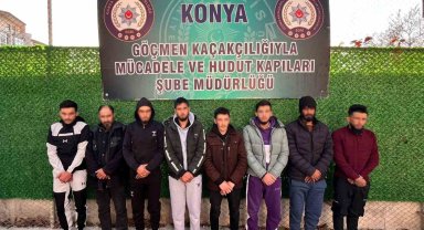 Konya'da 13 düzensiz göçmen yakalandı