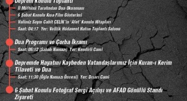 Niğde'de 6 Şubat'ta hayatını kaybedenler için anma programı