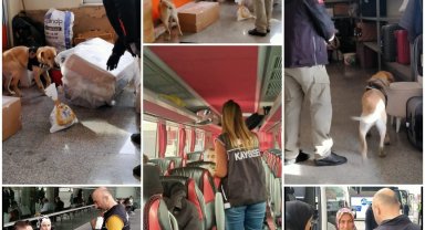 Polis ekiplerinden otobüslerde 'Narko Alan' uygulaması