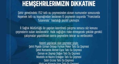 Temiz sanılan sular kirli çıktı, belediye o çeşmeleri kapatma kararı aldı