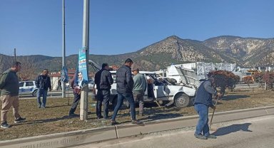 Tır ile otomobilin çarpıştığı kazada 1 kişi yaralandı