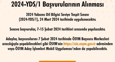 YDS başvuruları başladı