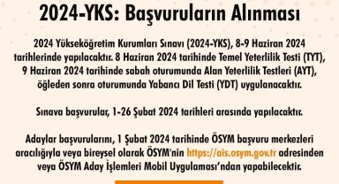 YKS başvuruları başladı