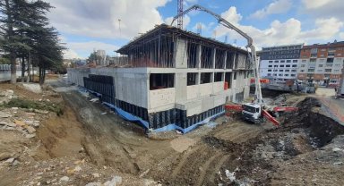 Yozgat İl Halk Kütüphanesi inşaatı hızla yükseliyor