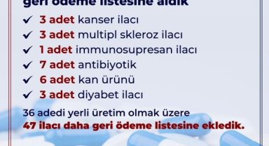 Bakan Işıkhan açıkladı: 47 ilaç geri ödeme listesine alındı