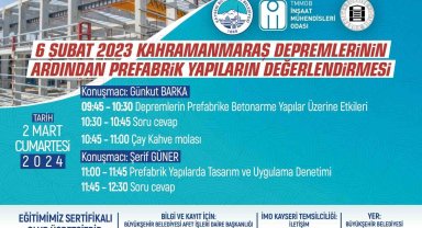 Büyükşehir'den 'Prefabrik Yapıların Değerlendirmesi' semineri
