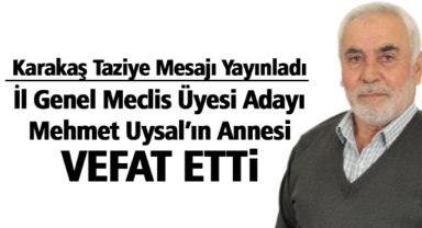 Karakaş'dan Taziye mesajı