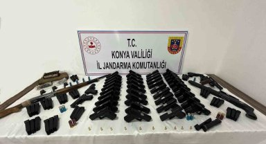 Konya'da jandarmadan silah kaçakçılarına operasyon