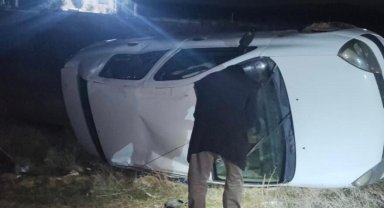 Konya'da otomobil takla attı: 1 yaralı