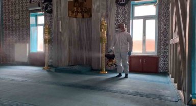 Odunpazarı Belediyesi merkezdeki ve kırsal mahallelerdeki camileri dezenfekte etti
