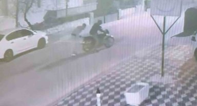 Önce elini yıkadı, sonra motosikleti çaldı