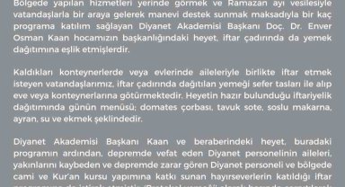 "Depremzedeye makarna" haberine Diyanet İşleri Başkanlığı'ndan sert yanıt