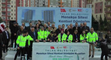 Talas'ta Menekşe Sitesi'nin temeli atıldı