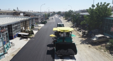 YENİ SANAYİ SİTESİNDE SICAK ASFALT ÇALIŞMASI