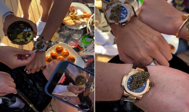 Bodrum’da gösterişin yeni boyutu: Saat camında havyar yeme çılgınlığı