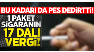 1 PAKET SİGARANIN 17 DALI VERGİ